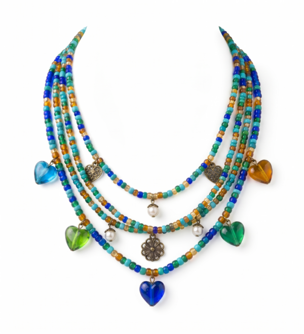 bisuteria_collar_individual Collar Multi-hebra "Corazones de Cristal"